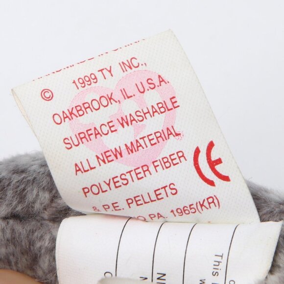 Vintage SLIPPERY 1999 TY Beanie Baby Seal Grey Collectable Stuffy - Picture 4 of 8